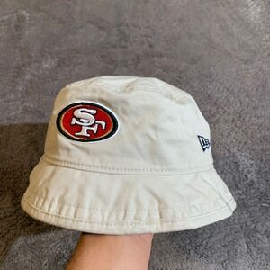 New Era San Francisco 49ers Womens Bucket Hat Cream Floral Lining NFL SF Logo